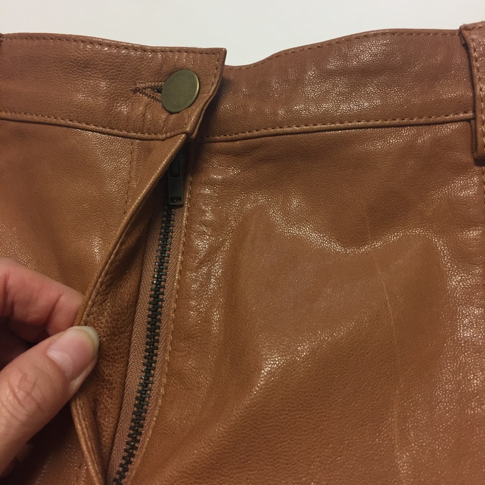 Thakoon Brown Quilted Lambskin Shorts Size 0 - Picture 6 of 12